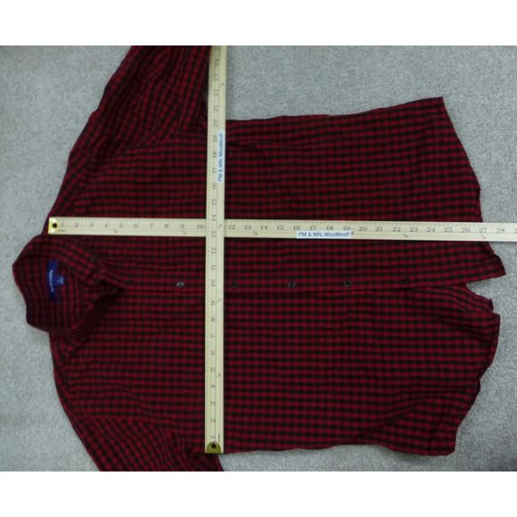 Bowery & Brooke Red and Black Long Sleeve, Button-Up Shirt - Picture 7 of 9